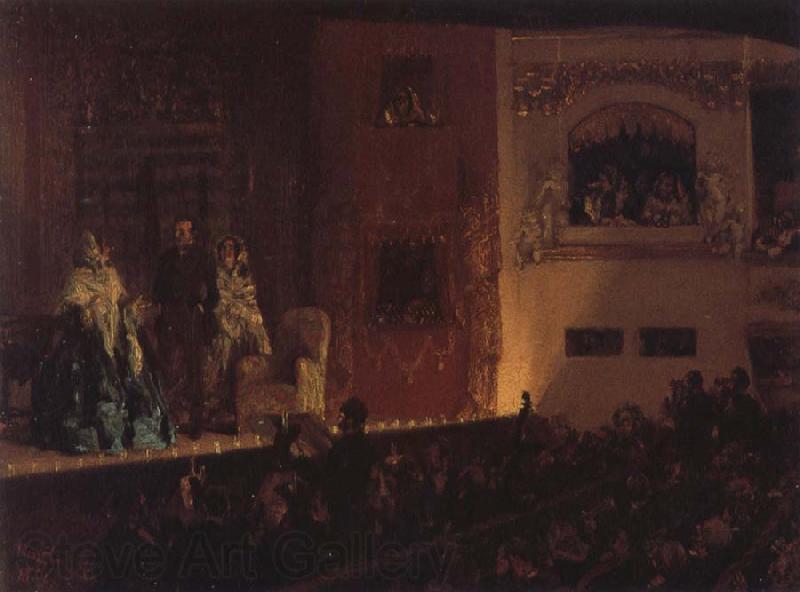 Adolph von Menzel The Theatre du Gymnase
